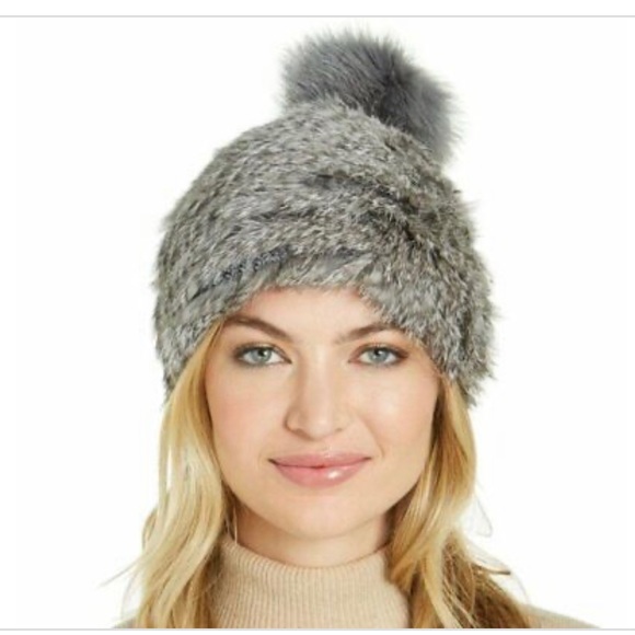 Marcus Adler Rabbit fur Pom Beanie - Picture 1 of 13